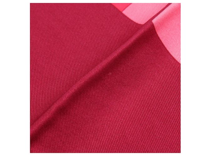 Hermès Sciarpa in seta Carre 70 EN DESORDRE in Bordeaux e Rosa Bordò - vista 5