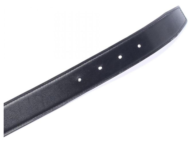 Hermès Hermes H-Storie Noir Gold Reversible Belt Brown Black Silvery - view 3