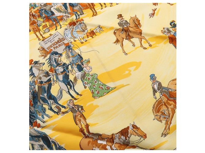 Hermès Hermes Carré 90 Cirque Molier Schal Mehrfarben Orange - Ansicht 4