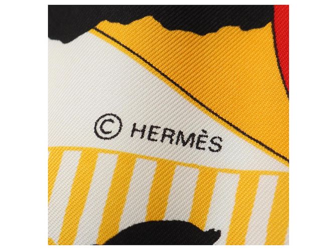 Hermès Sciarpa Hermes Carre 90 Feria de Sevilla Nero Multicolore Giallo - vista 2