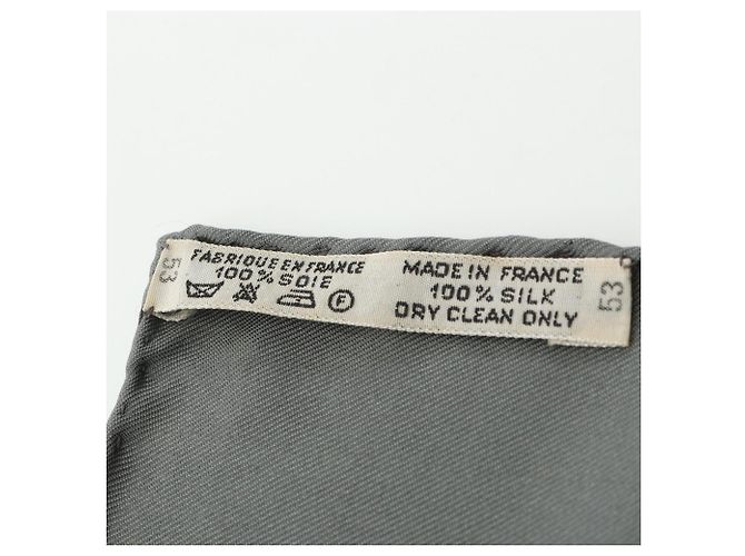 Foulard Hermès Carre 90 Ferronnerie Marrone Blu Giallo - vista 3