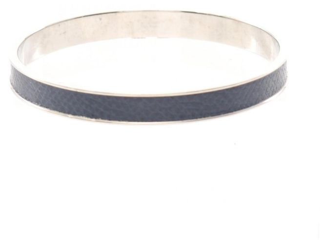 Bracciale Hermès Kelly Blu Navy e Argento Pelle Acciaio - vista 2