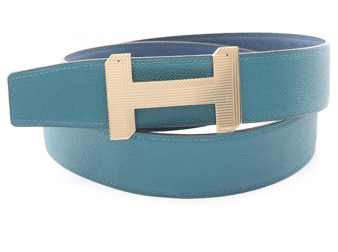 Hermès Hermes Constance H-Belt Blu D'oro Verde - vista 5