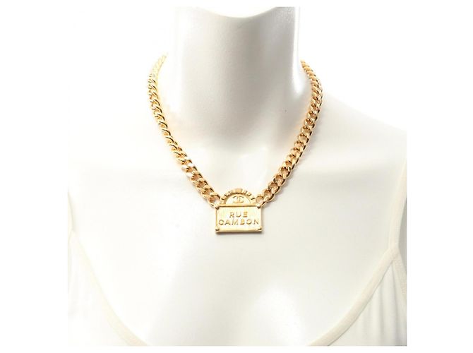 Collana CHANEL RUE CAMBON placcata oro D'oro - vista 5