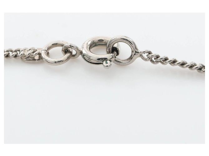 Collier Chanel Cambon Line Noir Argenté - vue 4