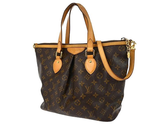 Borsa Louis Vuitton Palermo Monogram Canvas PM Marrone - vista 2