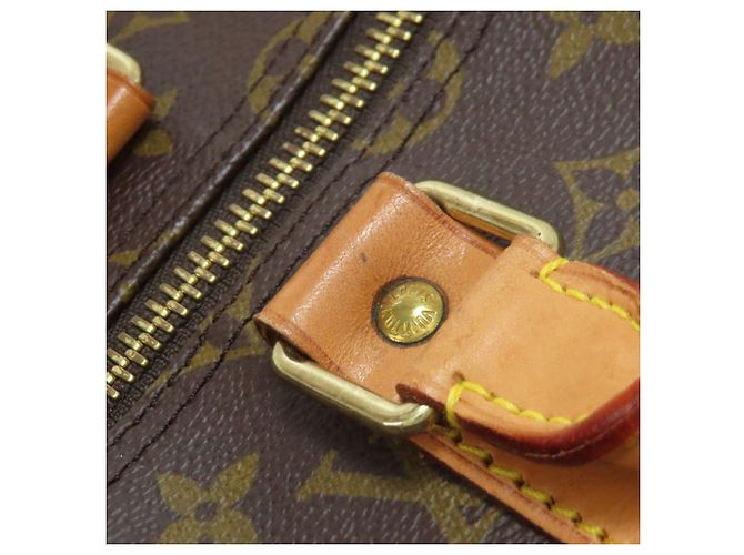 Louis Vuitton Keepall Bandouliere 55 Boston Bag Marrone Monogramma - vista 17
