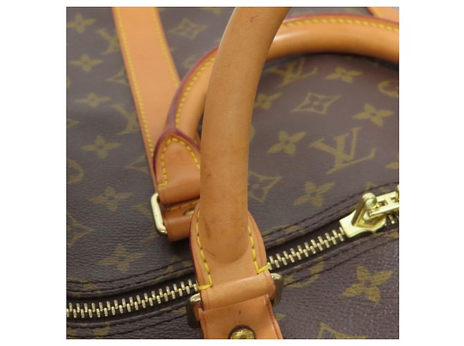 Louis Vuitton Keepall Bandouliere 55 Boston Bag Marrone Monogramma - vista 19