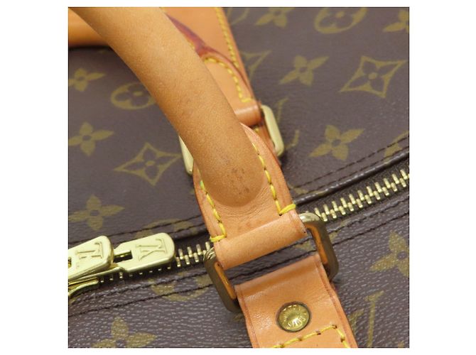 Louis Vuitton Keepall Bandouliere 55 Boston Bag Marrone Monogramma - vista 20