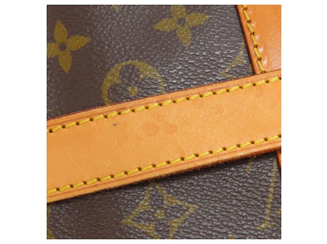 Louis Vuitton Keepall Bandouliere 55 Boston Bag Marrone Monogramma - vista 25