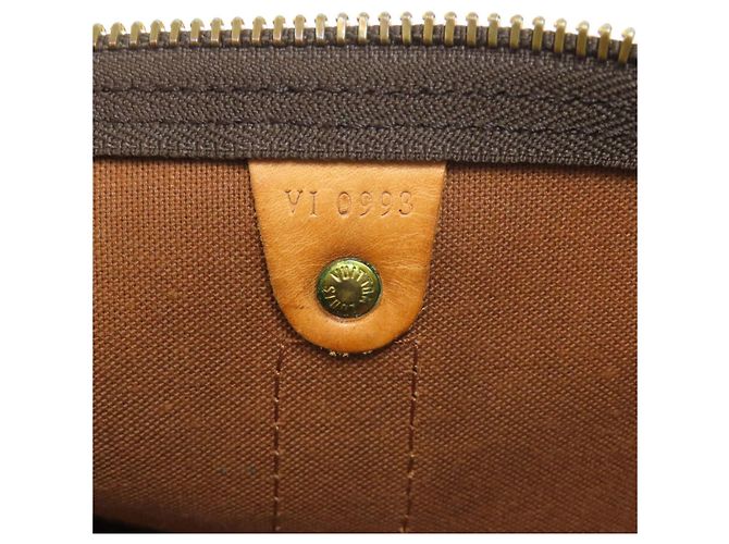 Louis Vuitton Keepall Bandouliere 55 Boston Bag Marrone Monogramma - vista 7