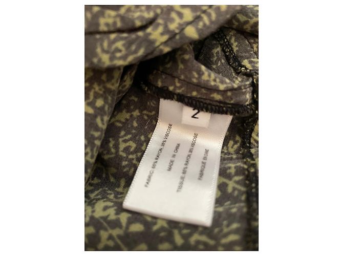 Proenza Schouler White Label Vestido midi con estampado abstracto Verde Marrón oscuro - vista 3