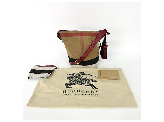 Burberry Ashby House Check Canvas Medium Beige - vista 2