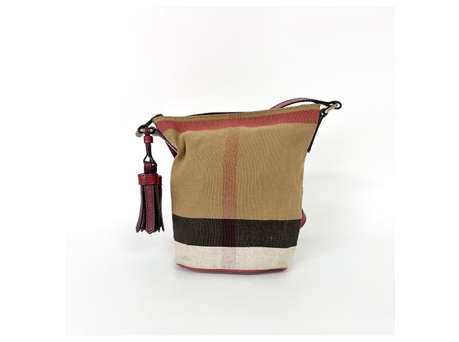 Burberry Ashby House Check Canvas Medium Beige - vista 3