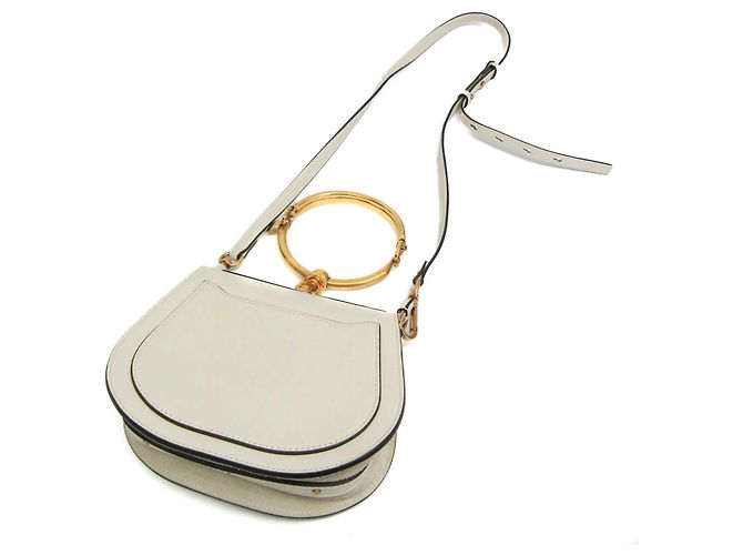 Chloé Borsa a tracolla Chloe Nile in pelle Small Beige - vista 2