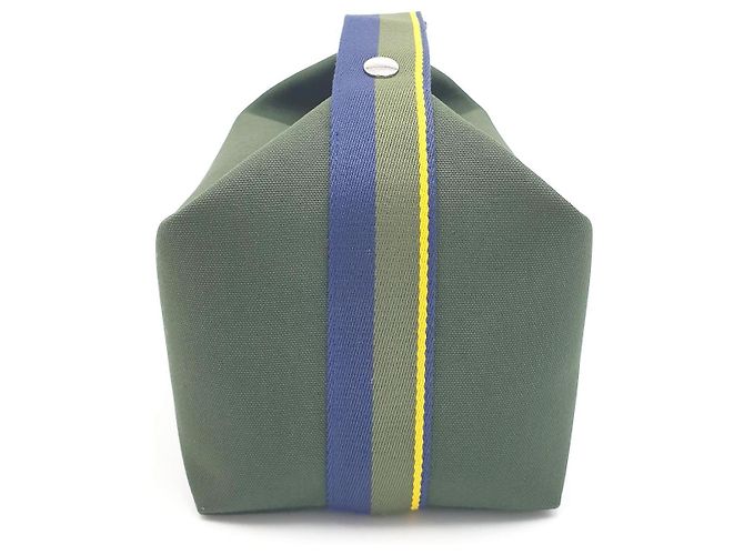 Hermès Pochette Bride-a-Brac H Pavillon GM - Kaki Blu Verde Giallo Verde oliva Verde scuro - vista 6
