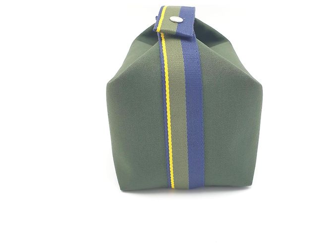 Hermès Pochette Bride-a-Brac H Pavillon GM - Kaki Blu Verde Giallo Verde oliva Verde scuro - vista 7