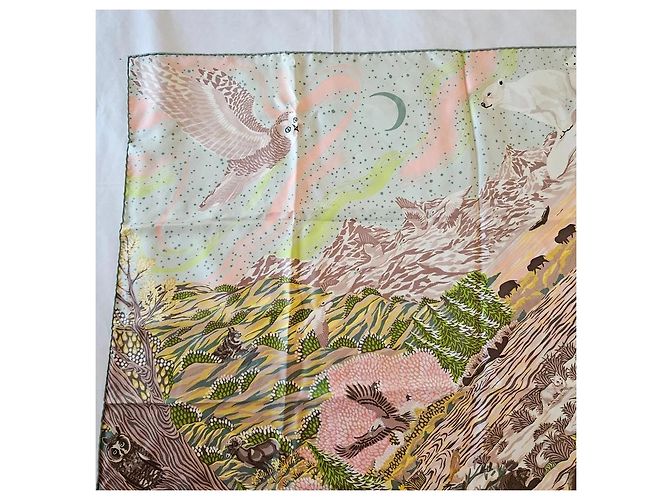 Carré Hermès in seta "Into the Canadian Wild" Multicolore - vista 9