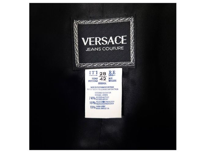 Versace Jeans Couture Hahnentritt Crop-Jacke Schwarz Weiß - Ansicht 3