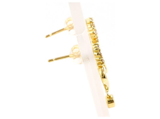 Autre Marque Orecchini a lobo in oro giallo 18K e diamanti D'oro - vista 2
