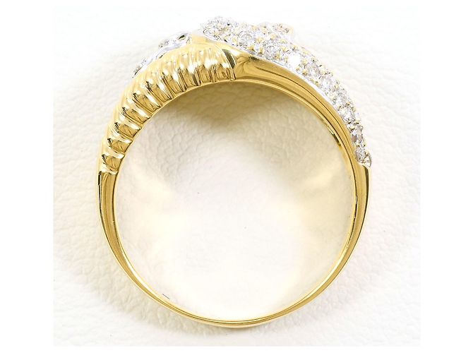 Autre Marque 18K Goldring mit Diamant Golden - Ansicht 3