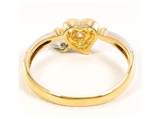 Autre Marque PT900 Platin- und 18K Gelbgold-Ring mit Diamant Golden - Ansicht 3