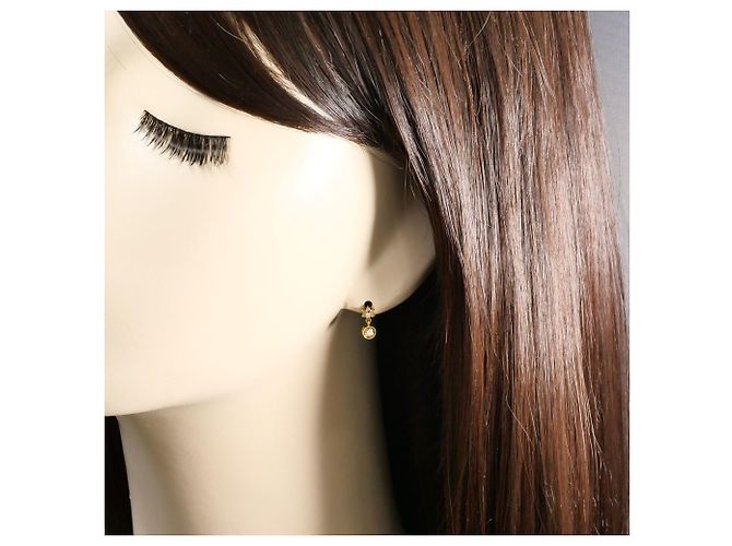 Autre Marque Orecchini a lobo in oro giallo 18K e diamanti D'oro - vista 4