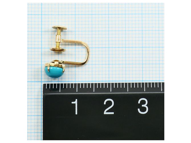Autre Marque Orecchini a clip in oro 18K con turchese D'oro - vista 3