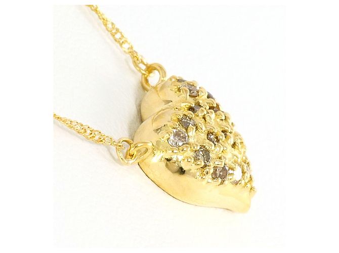 Autre Marque Elegante collana in oro giallo 18K e diamanti marroni Marrone D'oro - vista 2