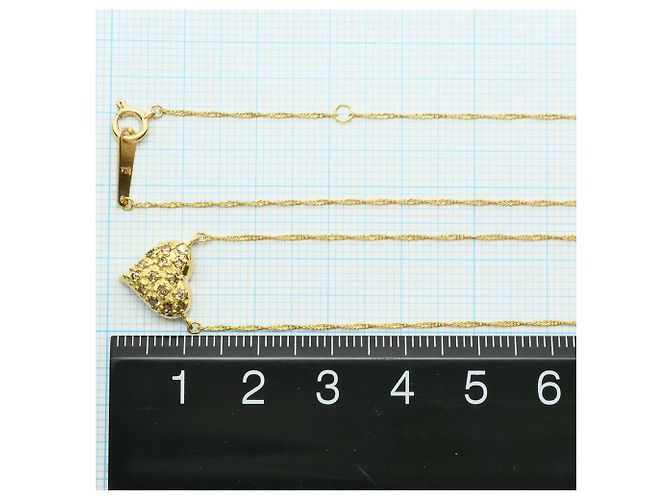 Autre Marque Elegante collana in oro giallo 18K e diamanti marroni Marrone D'oro - vista 4