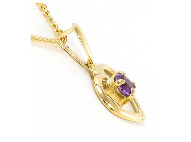 Autre Marque Collana in oro giallo 18K con ametista D'oro - vista 2