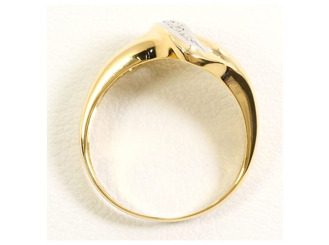 Autre Marque Ring aus Platin und Gelbgold mit Diamant Golden - Ansicht 2