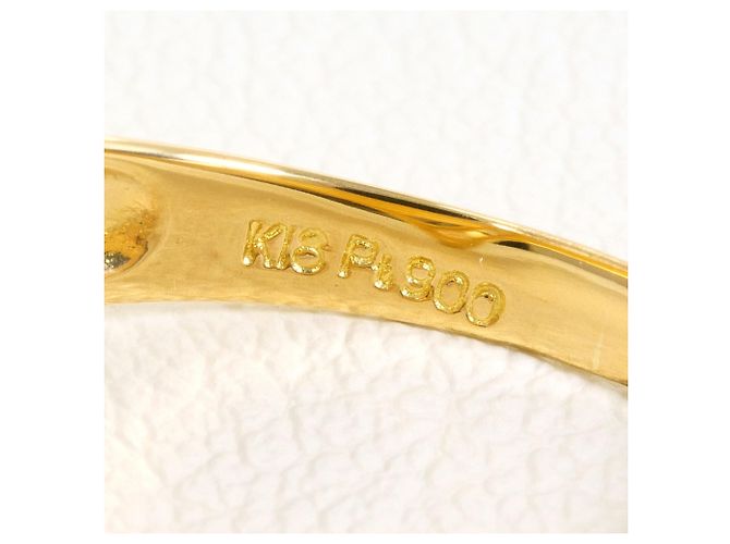 Autre Marque Ring aus Platin und Gelbgold mit Diamant Golden - Ansicht 4
