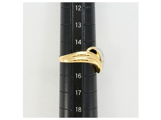Autre Marque Ring aus Platin und Gelbgold mit Diamant Golden - Ansicht 7