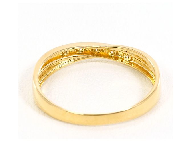 Autre Marque 18K Gelbgold-Ring mit Diamant Golden - Ansicht 3