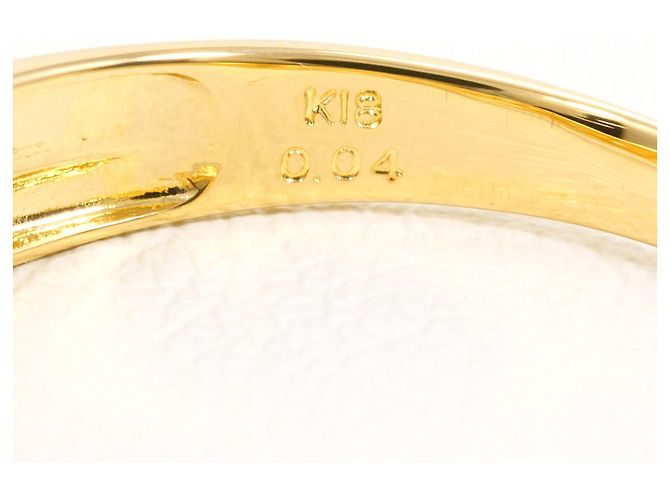 Autre Marque 18K Gelbgold-Ring mit Diamant Golden - Ansicht 4