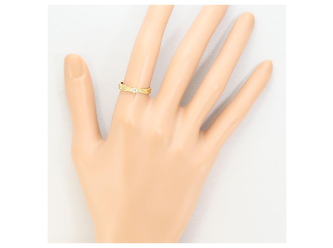 Autre Marque 18K Gelbgold-Ring mit Diamant Golden - Ansicht 5