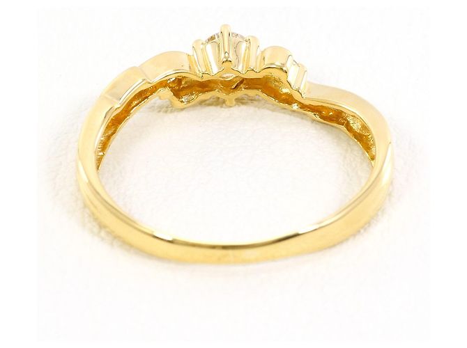 Autre Marque 18K Gelbgold-Ring mit Diamant Golden - Ansicht 3