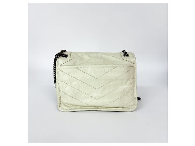 Saint Laurent Niki Flap Leather Bianco - vista 3