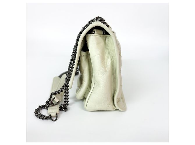 Saint Laurent Niki Flap Leather Bianco - vista 5