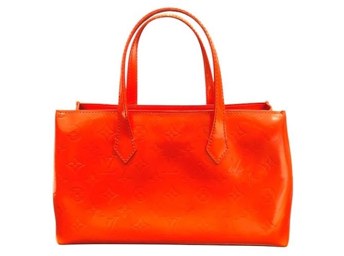 Borsa Louis Vuitton Vernis Wilshire PM Arancione - vista 2