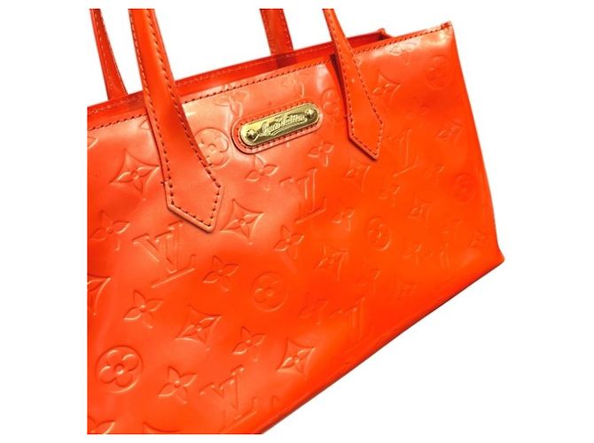 Borsa Louis Vuitton Vernis Wilshire PM Arancione - vista 7