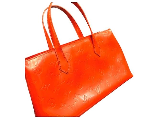 Borsa Louis Vuitton Vernis Wilshire PM Arancione - vista 9