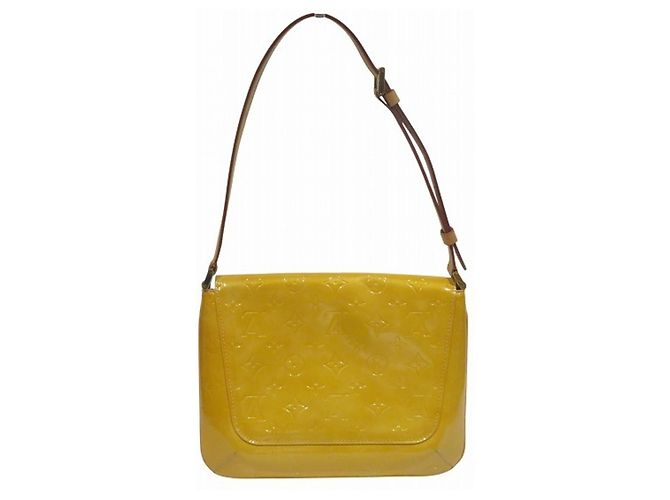 Borsa Louis Vuitton Vernis Thompson Street Giallo - vista 2
