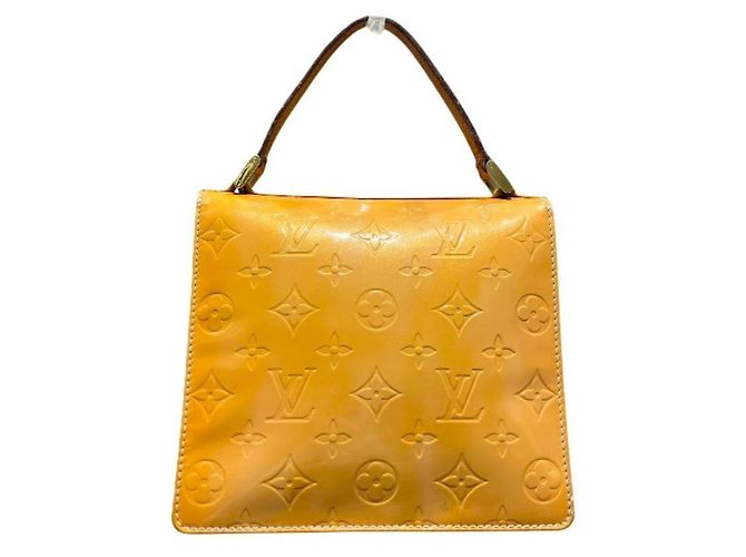 Borsa Louis Vuitton Vernis Spring Street Marrone Giallo - vista 2