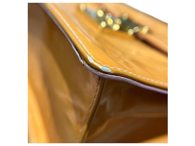 Borsa Louis Vuitton Vernis Spring Street Marrone Giallo - vista 9