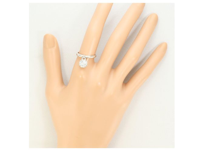 Autre Marque 18K Weißgold-Ring mit Zirkonia Golden - Ansicht 5