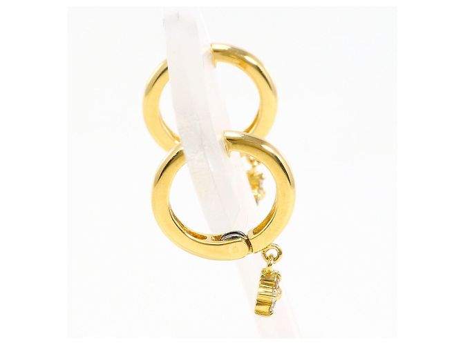 Autre Marque Orecchini a clip in oro giallo 18K con diamanti D'oro - vista 2