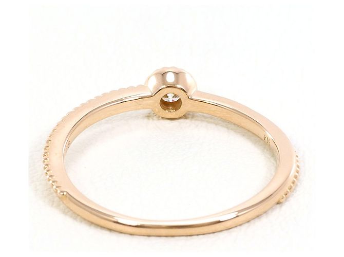 Autre Marque 18K Roségold-Ring mit Diamant Golden - Ansicht 3