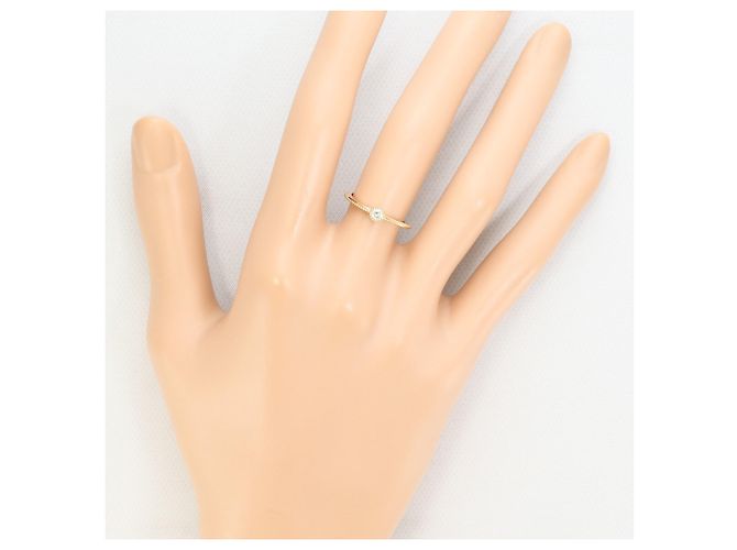 Autre Marque 18K Roségold-Ring mit Diamant Golden - Ansicht 6